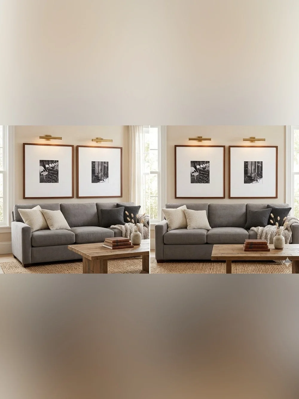 ✨ Pottery Barn Framed Art Set of 2 Black & White European Street Photography ✨